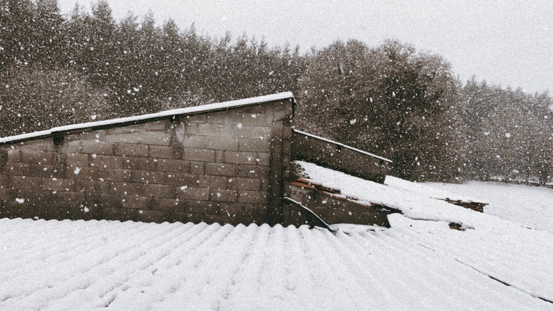 nieve en los tejados