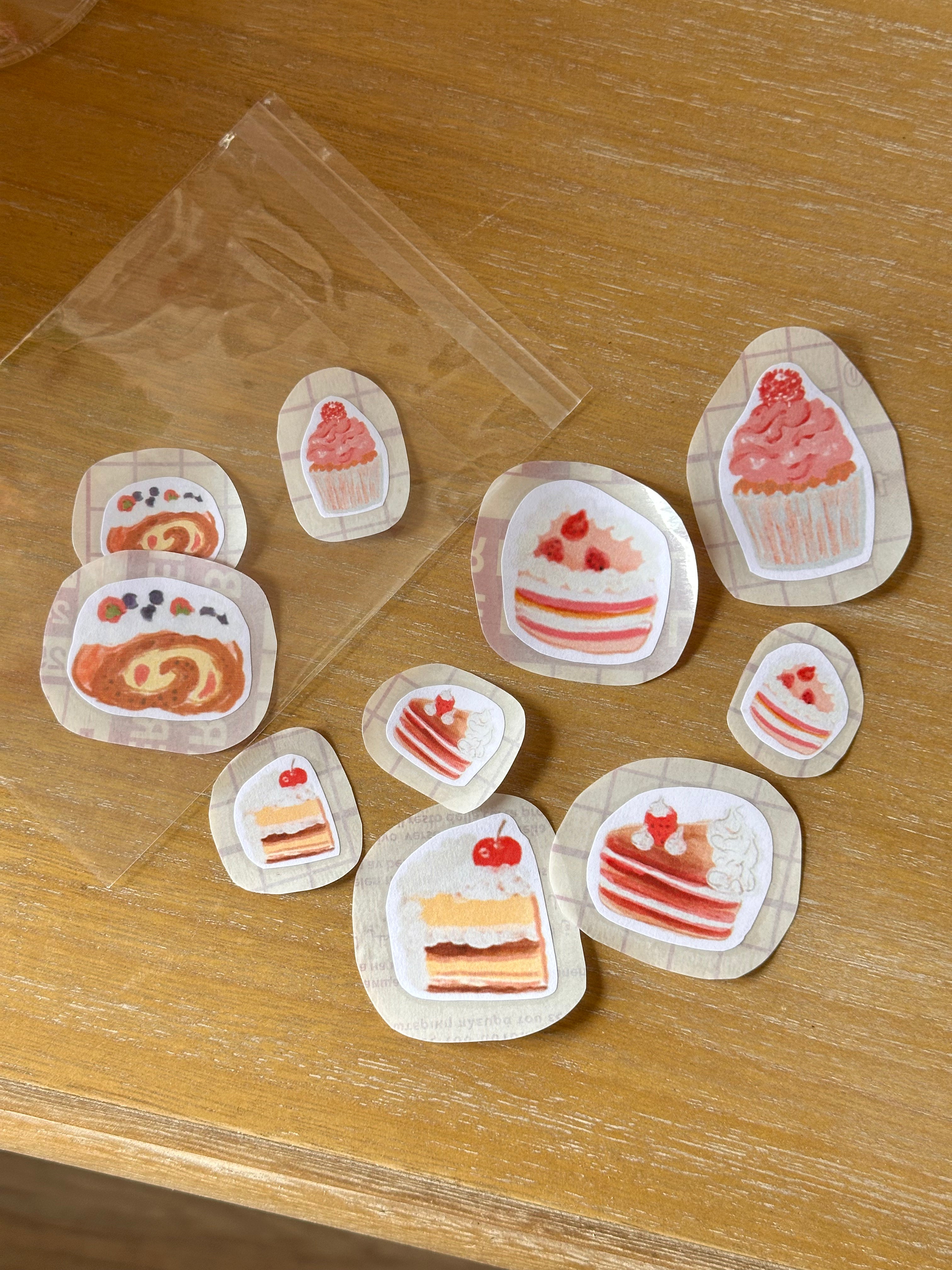 stickers: pastry and bakery white set