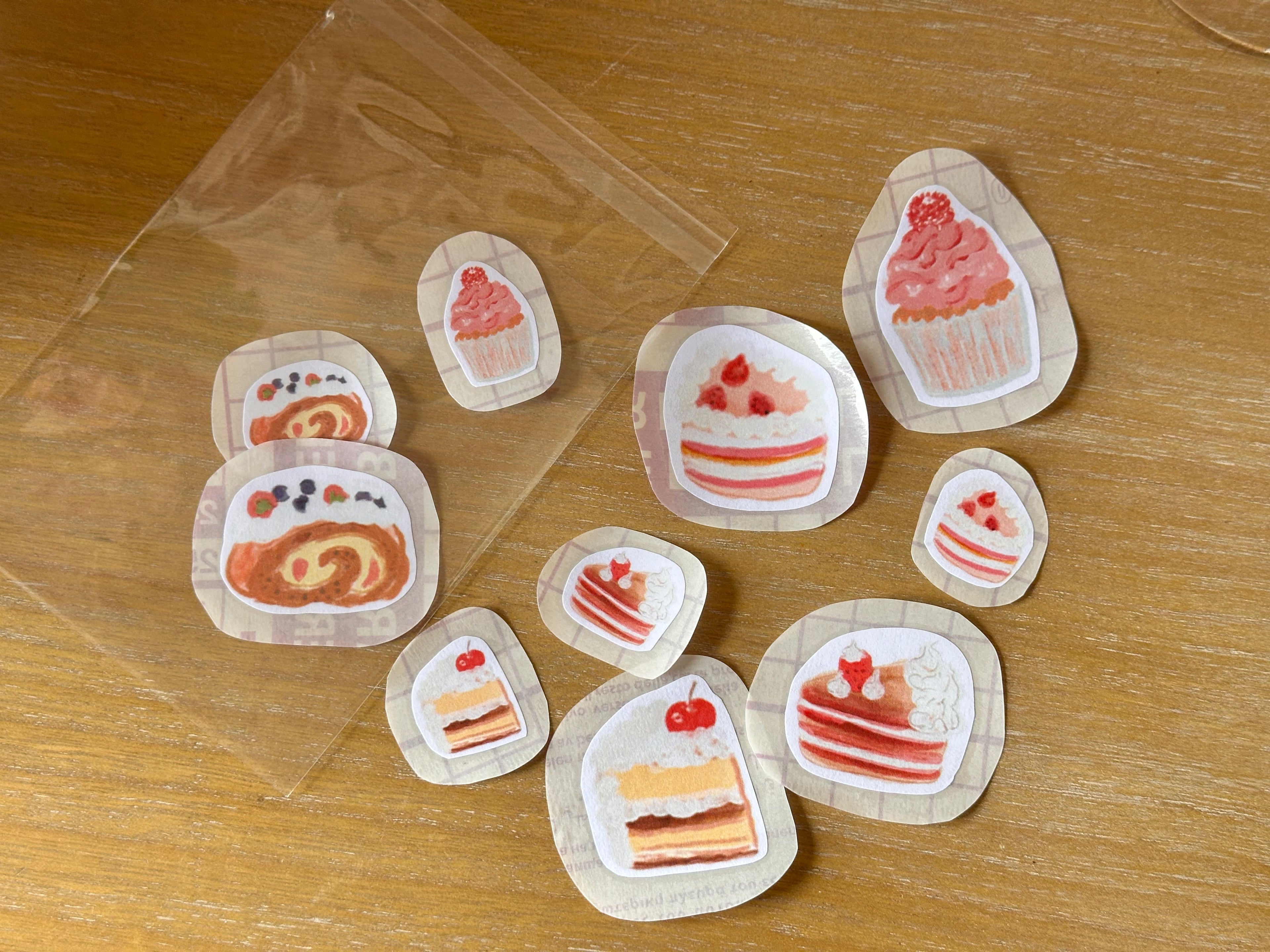 stickers: pastry and bakery white set
