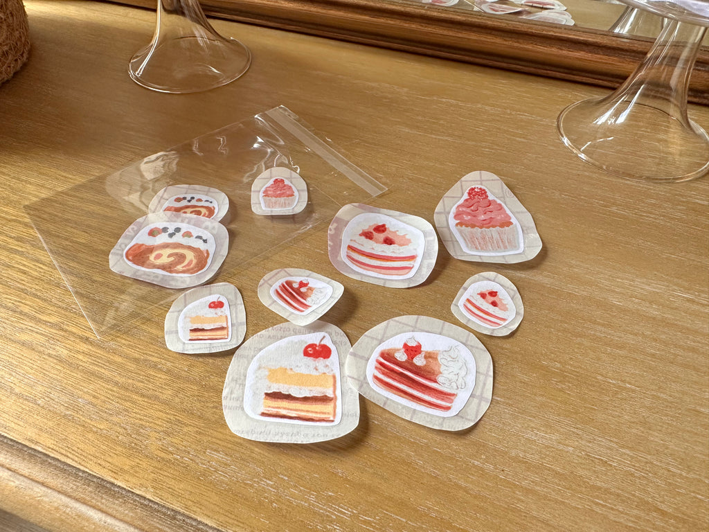 stickers: pastry and bakery white set