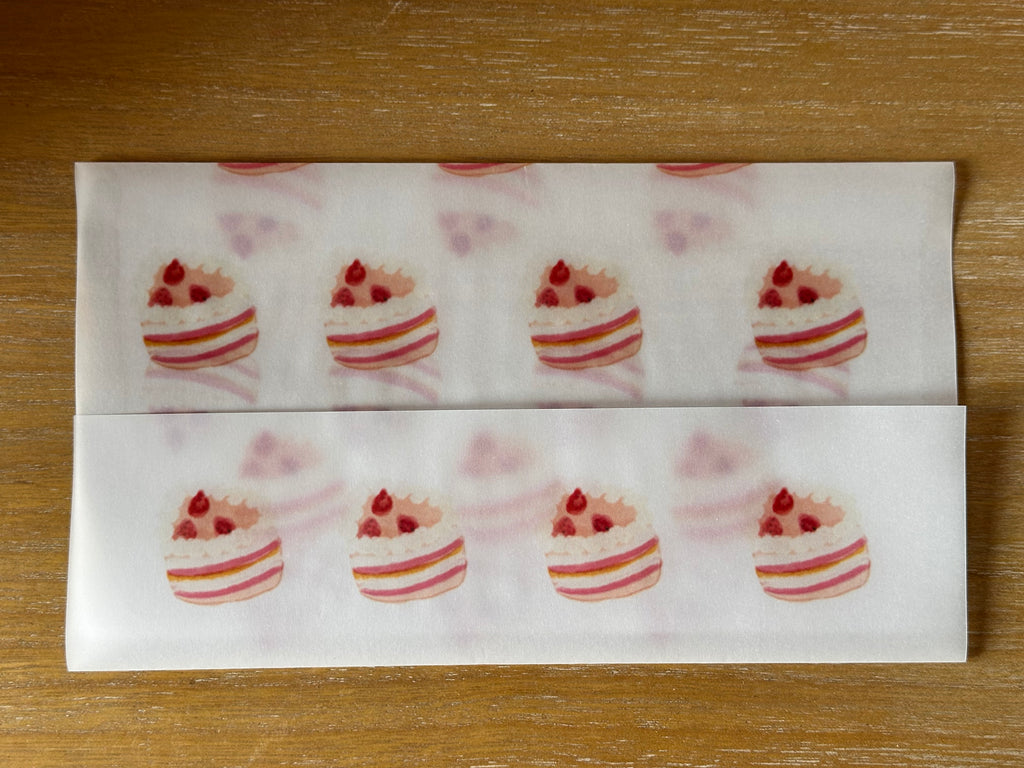 envelope: cream and strawberry cake