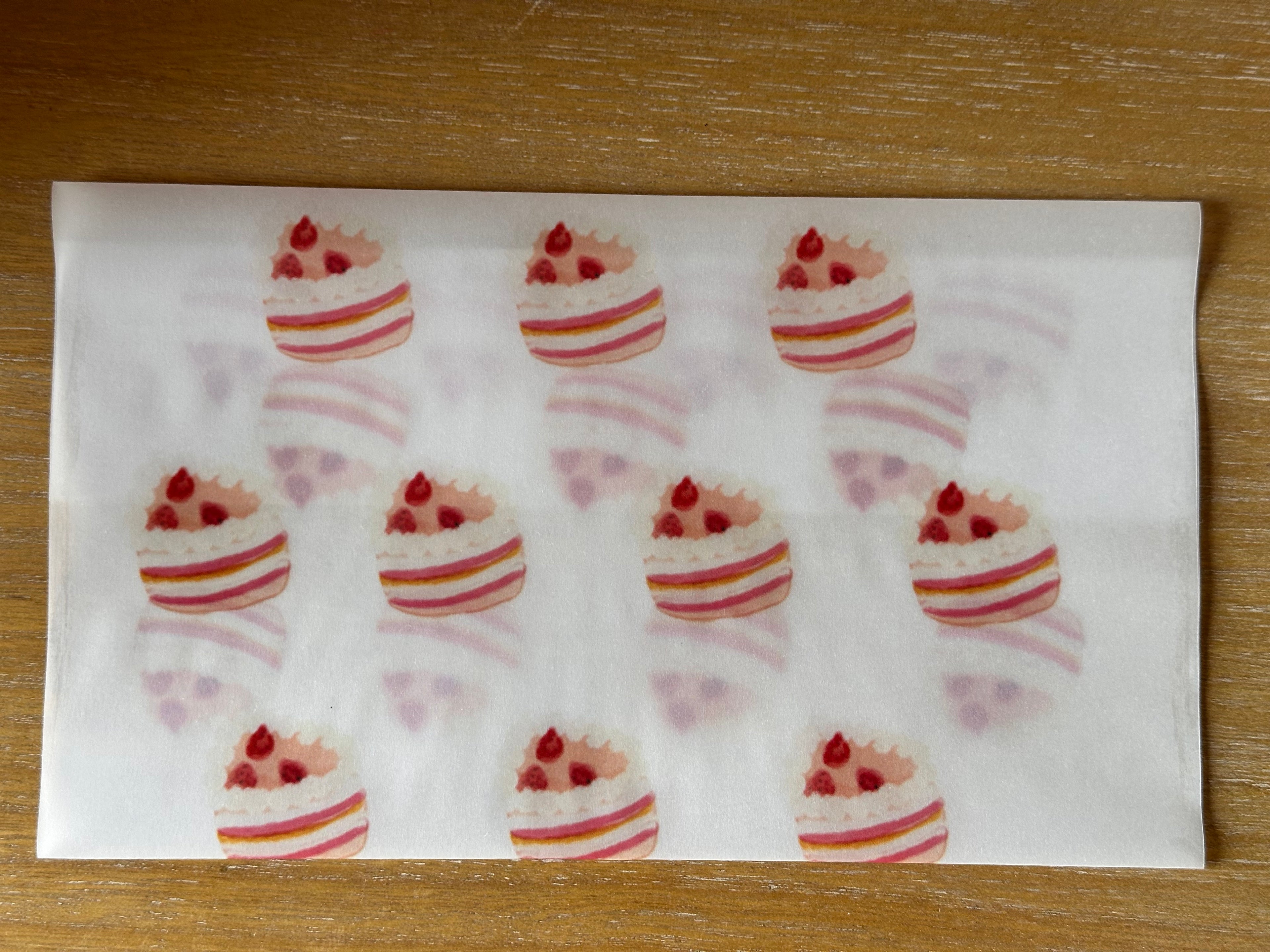 envelope: cream and strawberry cake