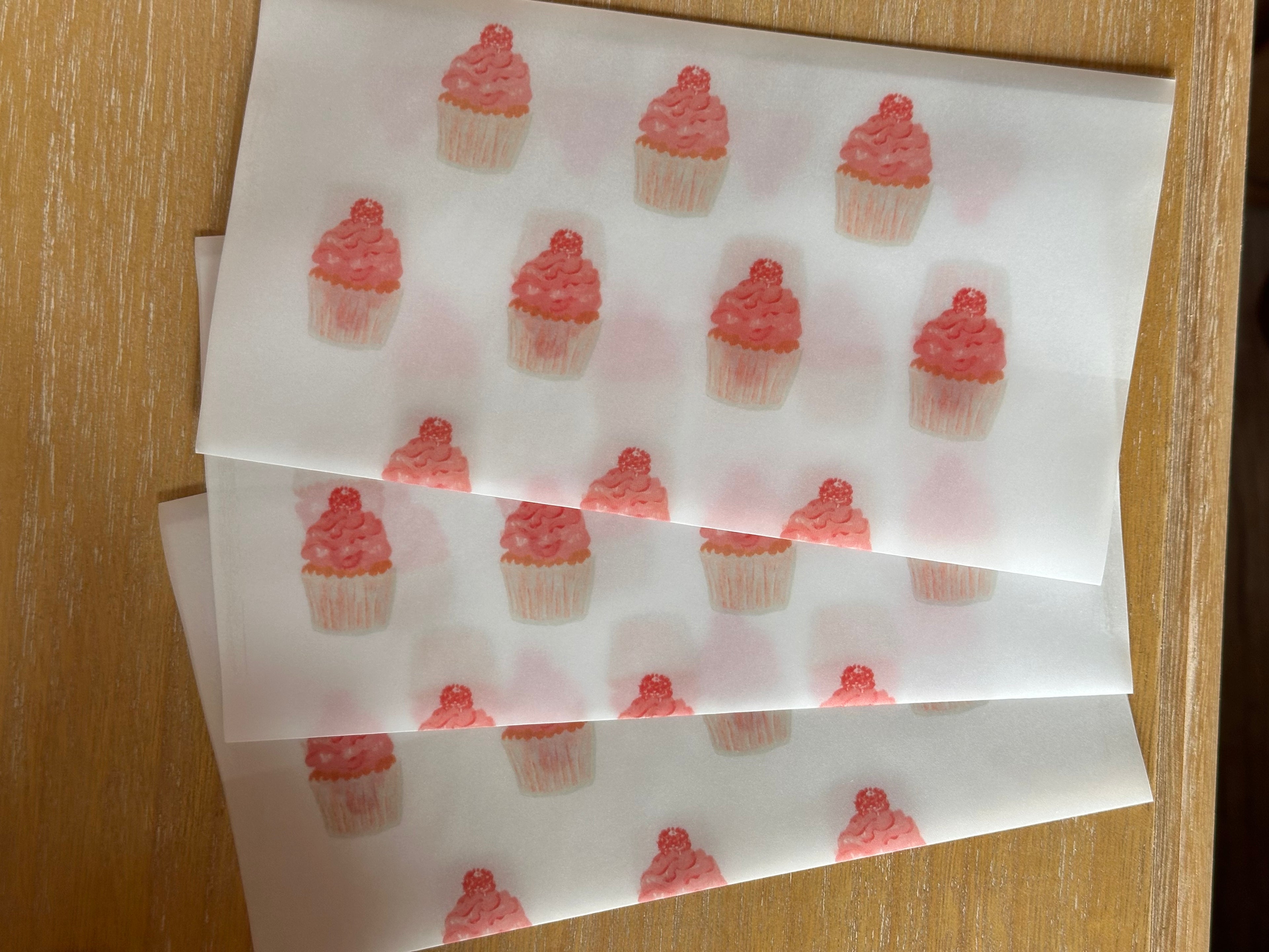 envelopes: raspberry muffin