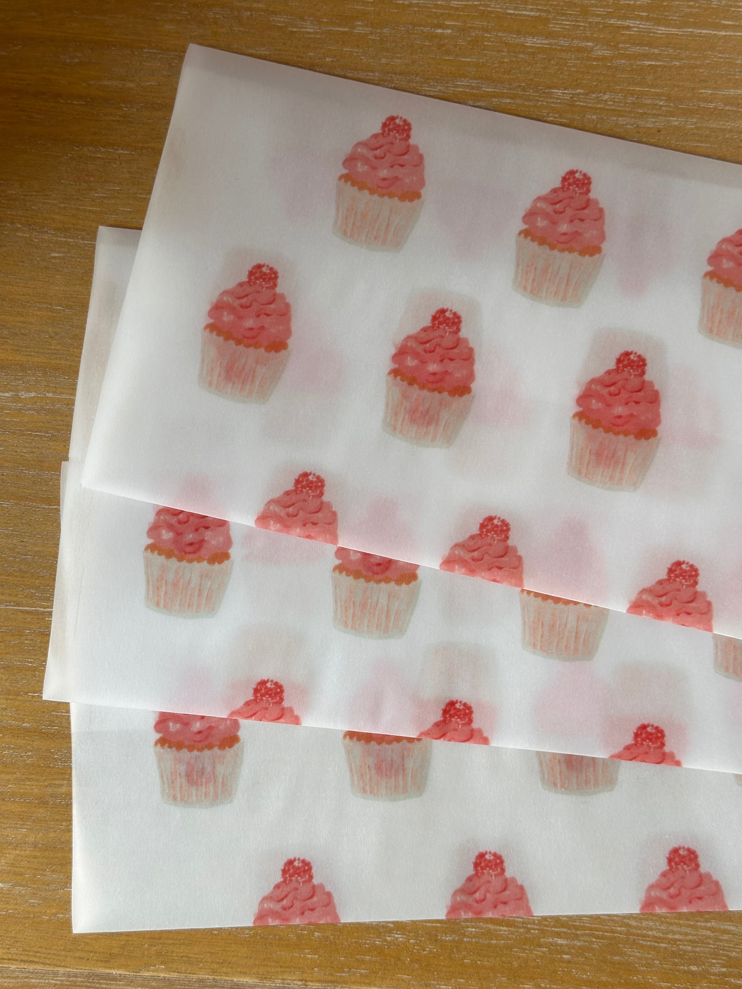 envelopes: raspberry muffin