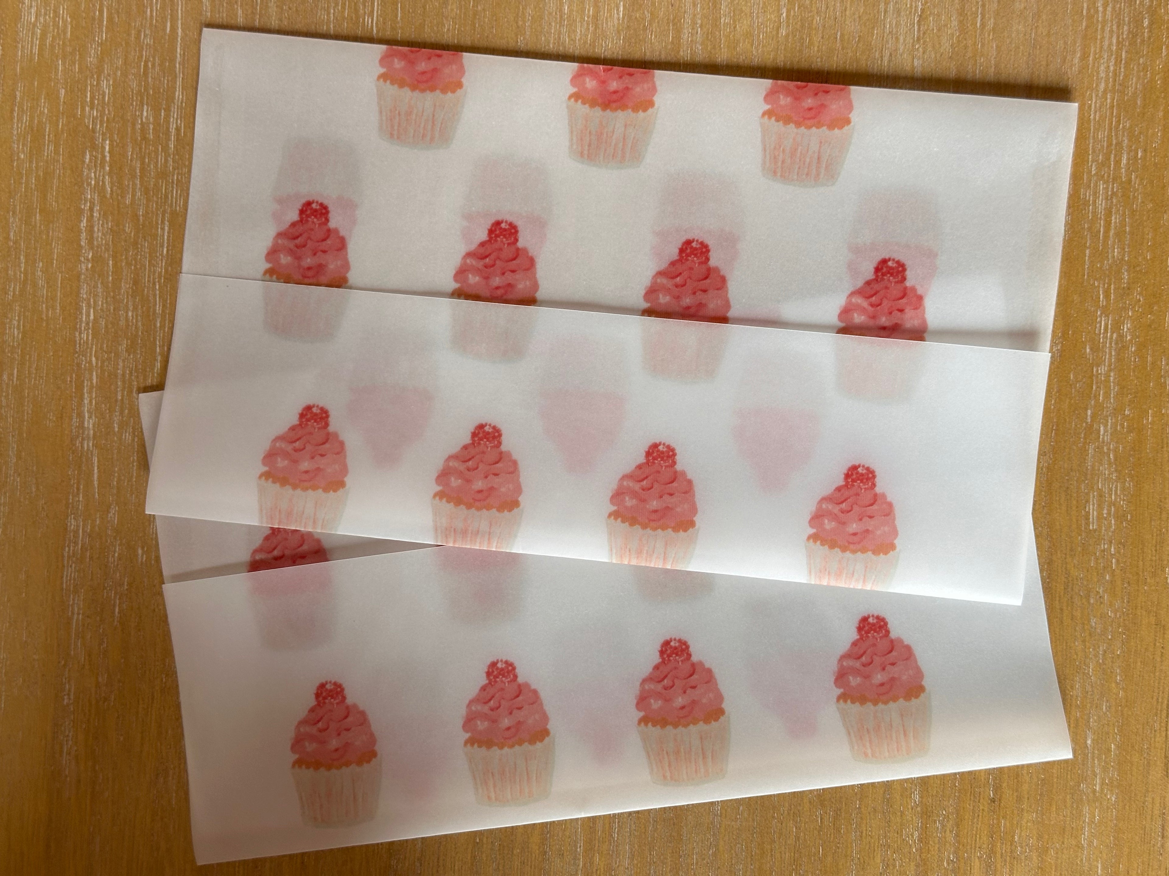 envelopes: raspberry muffin