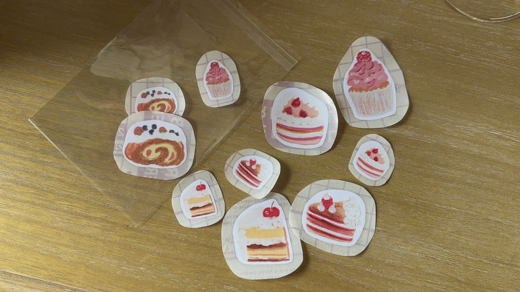 stickers: pastry and bakery white set