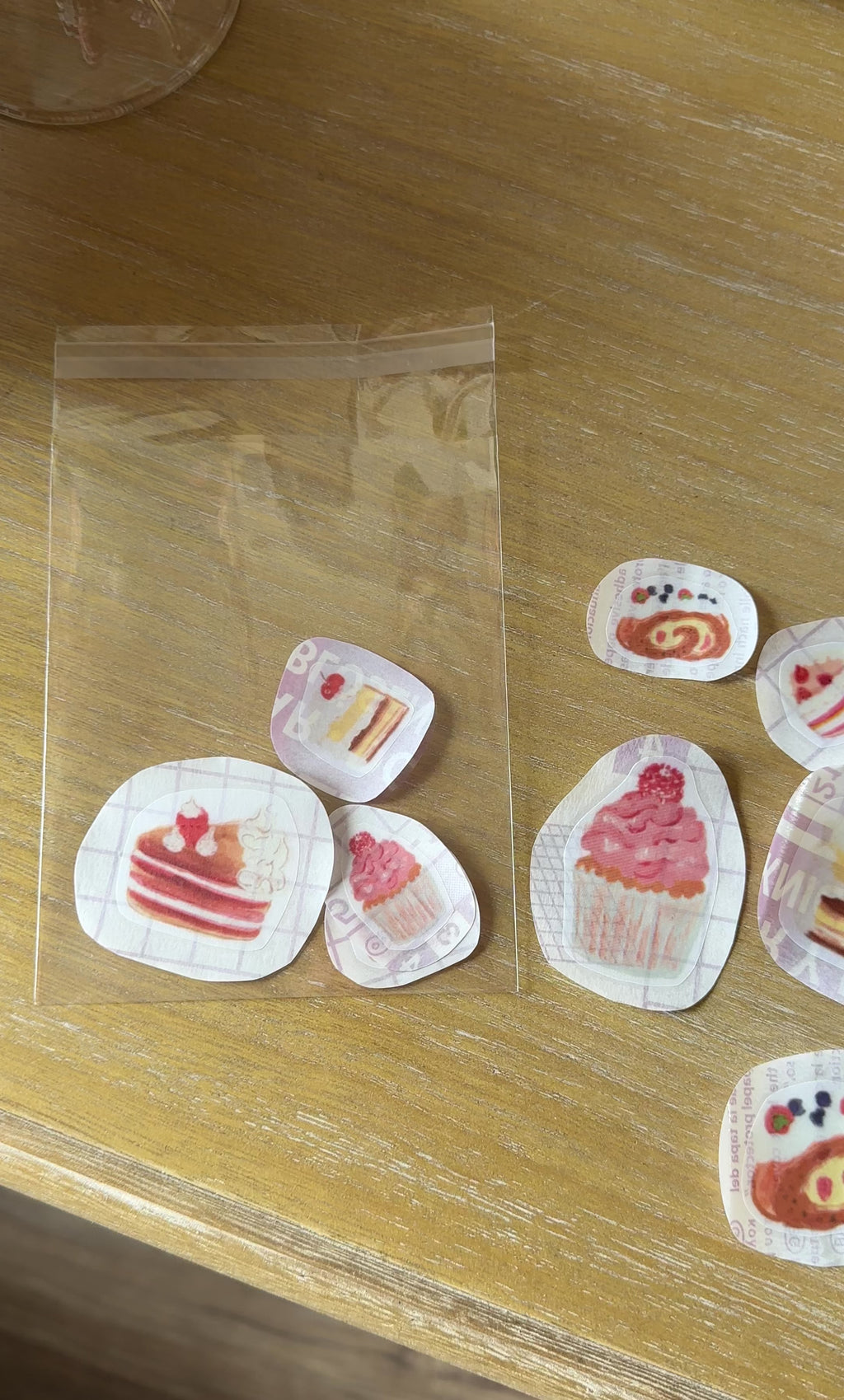 stickers: pastry and bakery transparent set